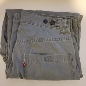 Vintage 90s Levi Dry Goods Pants Men's Size 31x29 Olive Green Baggy Wide Leg